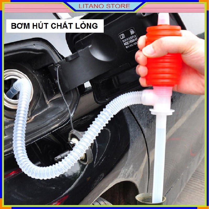 Dụng Cụ Bơm Hút Rượu Xăng Dầu Chất Lỏng Tiện ÍCh - Vòi Sang Chiết Chất Lỏng Bóp Tay Bằng Nhựa