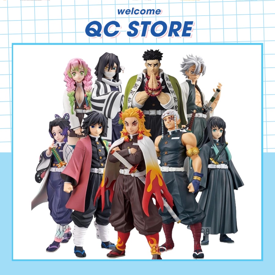 Mô hình nhân nhân vật 3D Kimetsu No Yaiba Demon Slayer Tanjirou Nezuko Zenitsu Inosuke Giyuu Shinobu KNY