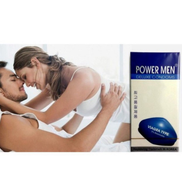 [ Che tên SP ] - Bao cao su Power Men Viagra loại có thuốc kéo dài thời gian.