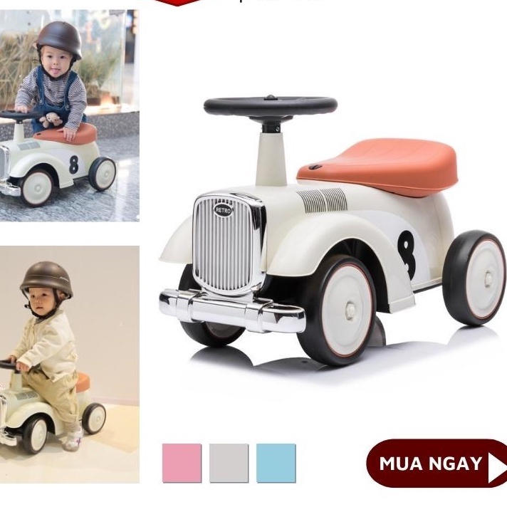 Xe chòi chân oto hàn cho bé có đèn nhạc xe lắc cho bé cao cấp mới nhất BABY FUTURE