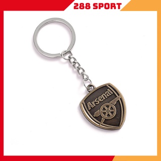 Móc khóa bóng đá kim loại in nổi logo 2 mặt câu lạc bộ Arsenal