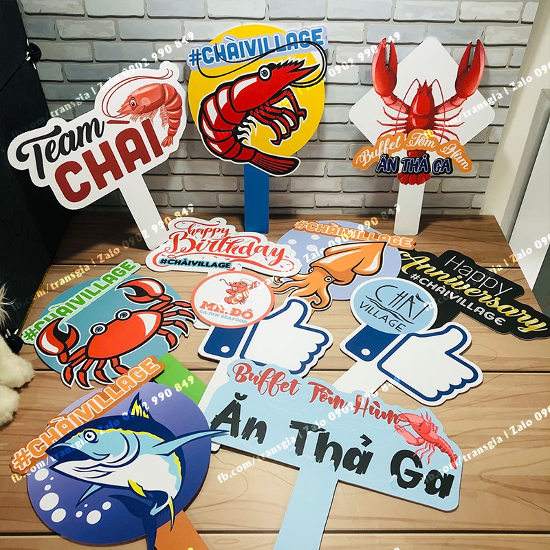 Hashtag cầm tay thương hiệu công ty, cửa hàng CHUYÊN NGHIỆP, thiết kế theo yêu cầu, Bảng cầm tay