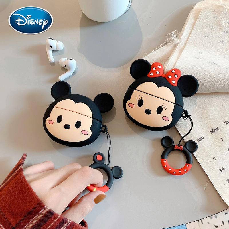 Vỏ Bảo Vệ Hộp Sạc Tai Nghe AirPods pro Không Dây Bằng Silicon Họa Tiết Hoạt Hình Minnie Mickey Dễ Thương