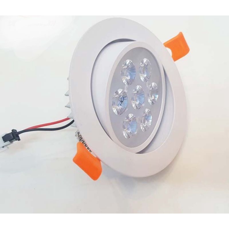 Đèn led mắt ếch âm trần 7w sơn trắng tĩnh điện
