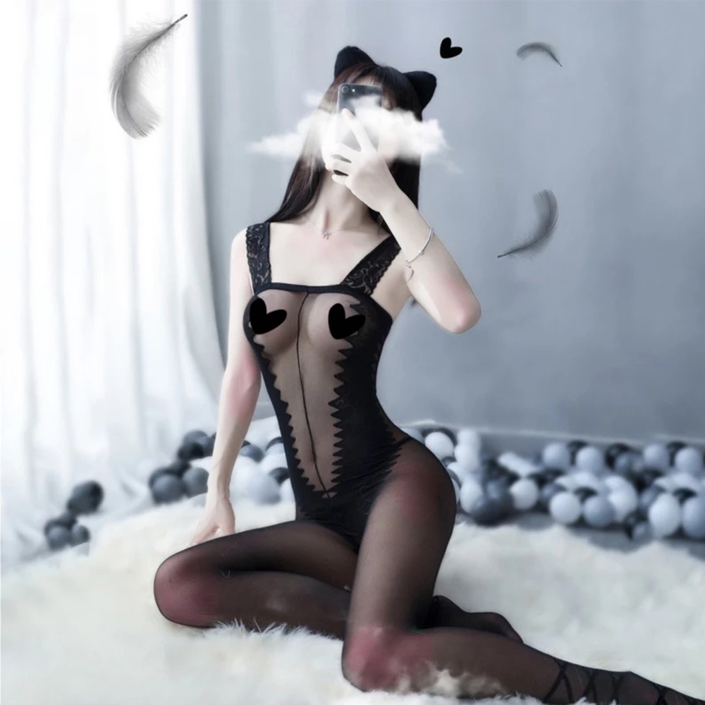 Quần tất babydoll xuyên thấu hở đáy siêu gợi cảm cho nữ