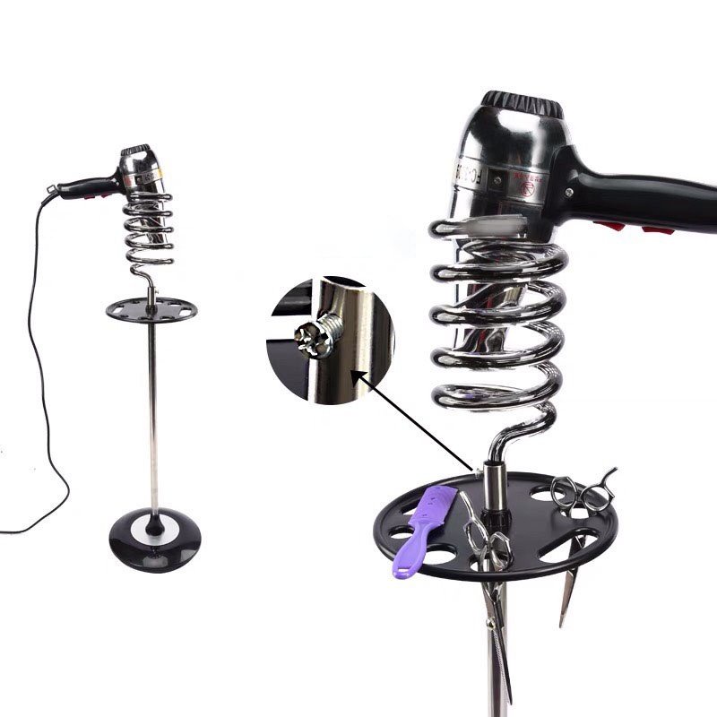 Cây Cắm Máy Sấy Đứng Có Khay Cho Salon Tóc Barbershop
