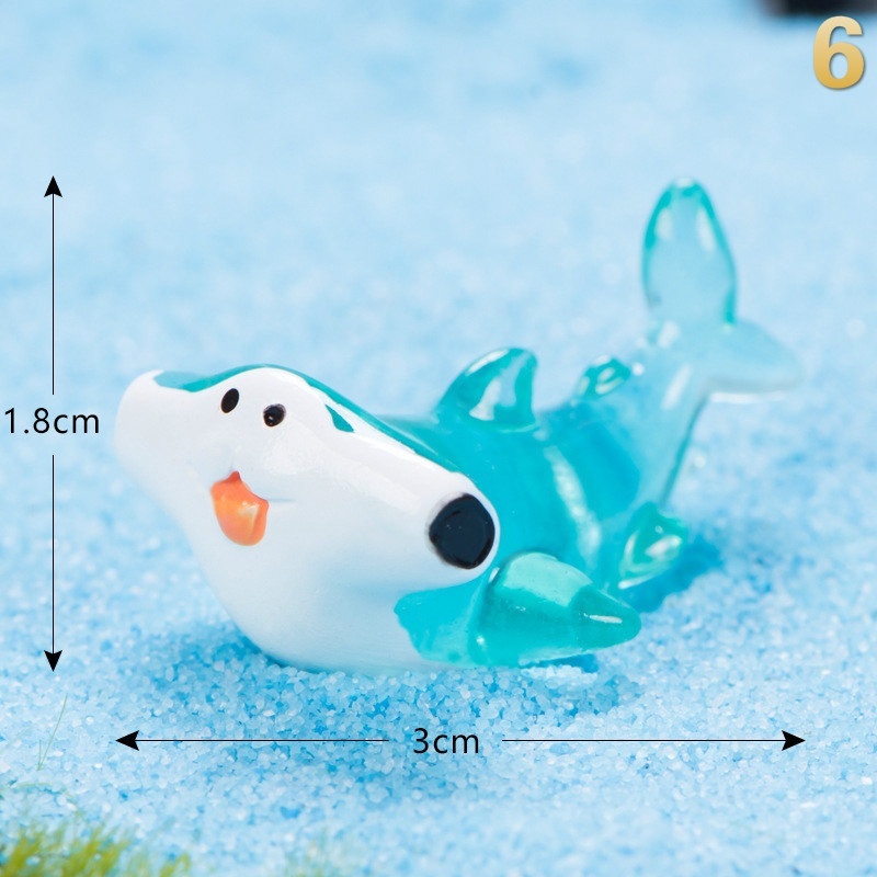 2 Tượng Cá Biển Mini Trang Trí Tiểu Cảnh