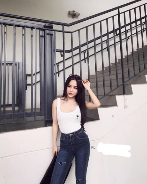 Áo ba lỗ nữ hình logo chất đẹp co dãn 4 chiều nhiều màu sắc