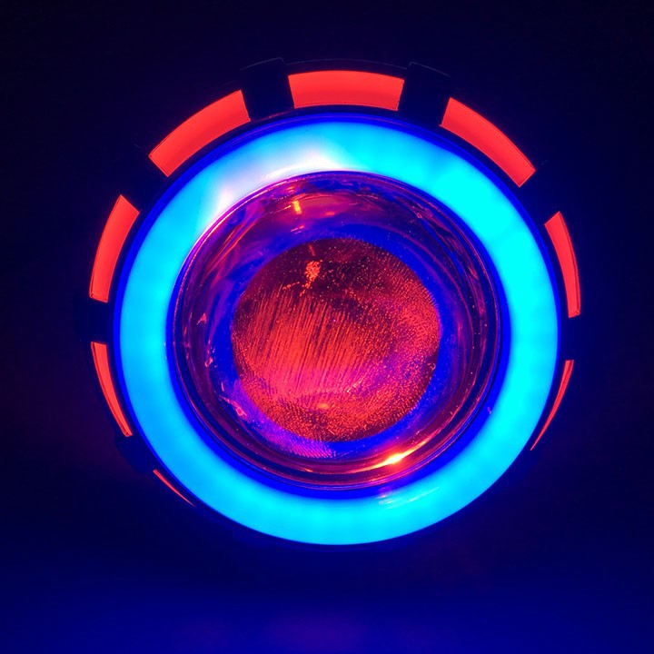 Đèn pha led bi cầu VIỀN XANH, màu sắc BẮT MẮT, kiểu dáng THỜI TRANG, ánh sáng ƯU VIỆT, bảo hành 3 THÁNG