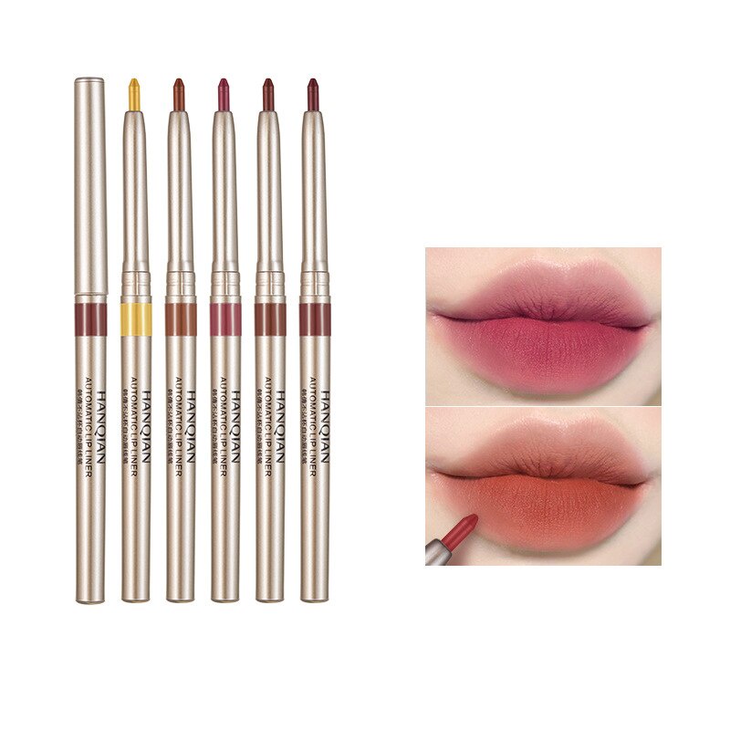 Chì Kẻ Viền Môi Lì Kháng Nước Lâu Trôi Thiết Kế Dạng Xoay Dễ Sử Dụng