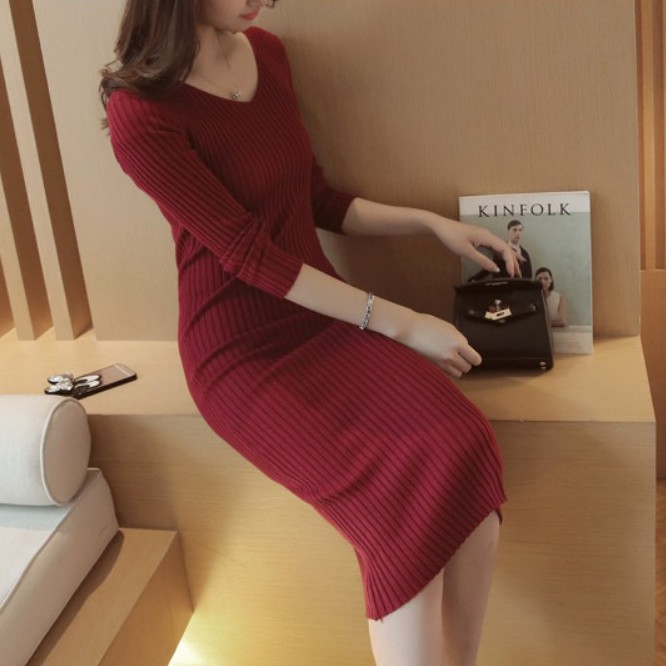 [NHẬP MÃ PINKSP20K - GIẢM 20K] Đầm len nữ duyên dáng cao cấp VA-319i