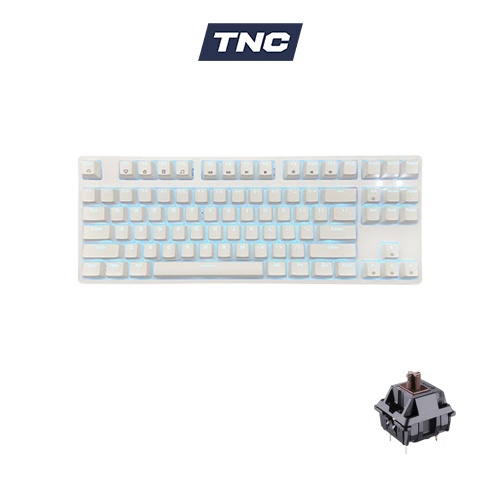 Bàn phím cơ E-DRA EK387L White Blue Switch bảo hành chính hãng 24 tháng