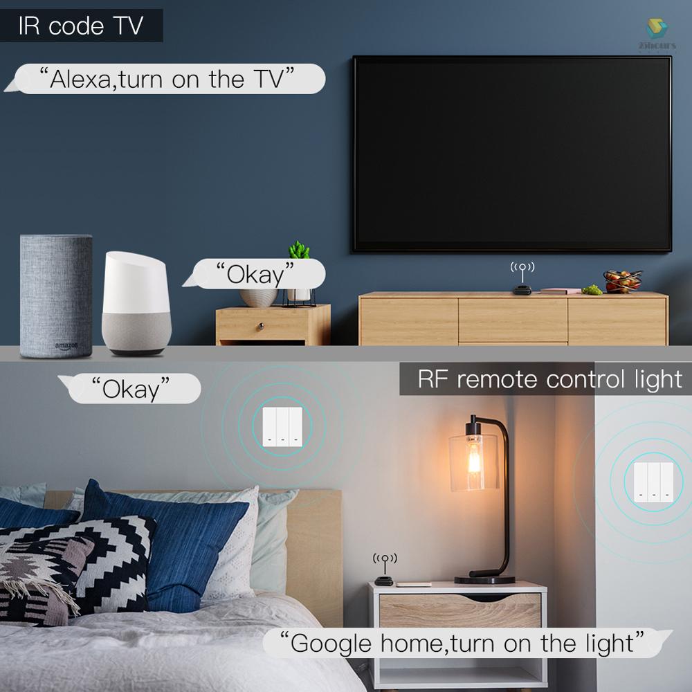 Giá Thấp Nhất Điều Khiển Từ Xa IR RF Bằng Giọng Nói Thông Minh Tương Thích Với Tuya Alexa Google Home