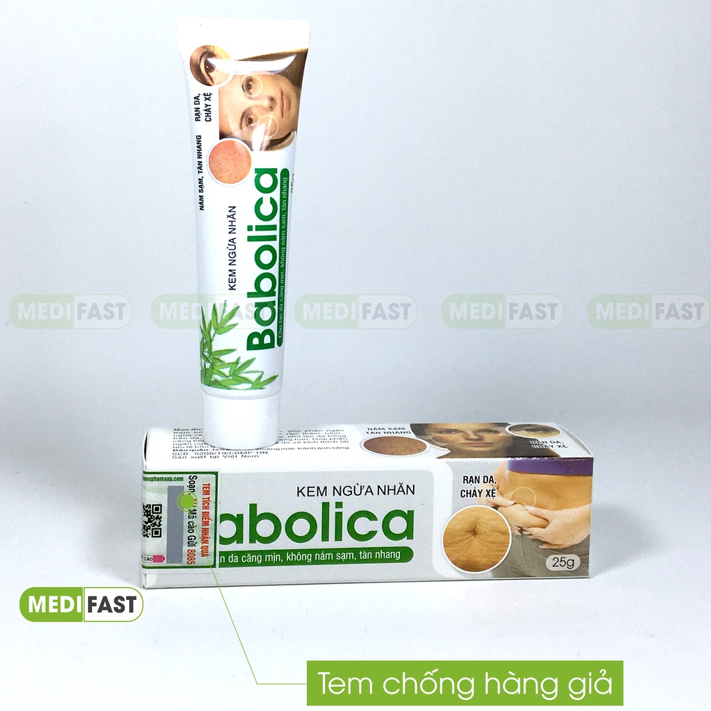 Kem ngừa nhăn Babolica - Cho làn da sáng mịn, dưỡng ẩm, chống não hóa, chảy xệ, nhăn nheo, rạn da sau sinh - Tuýp 25g