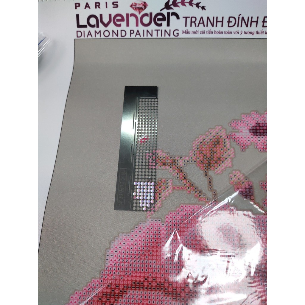 Thước đính đá siêu thẳng hàng đẹp đạt tiêu chuẩn 10 hàng như một dành cho tranh đính đá 11 cm