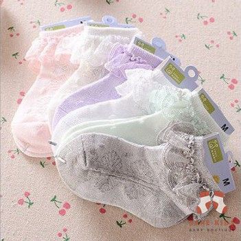 Tất cổ ren bé gái - Tất cotton cổ ren CU nhiều màu dễ thương co giãn tốt cho bé gái phong cách Hàn Quốc mới nhất TCR01