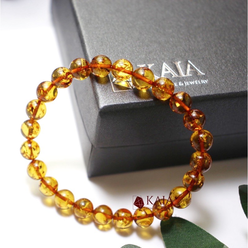 Vòng tay hổ phách thiên nhiên 7 li - KAIA