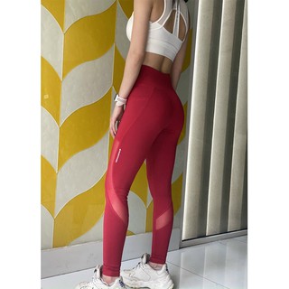 Quần dài phối lưới 5 màu trẻ trung(đồ tập gym-yoga nữ)