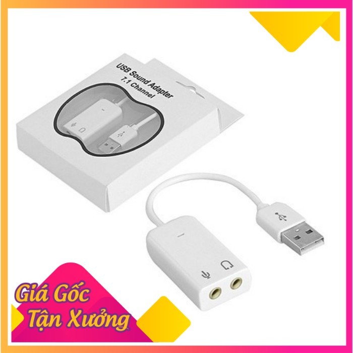 USB Sound Adapter 7.1 Có Dây - Usb chuyển thành card âm thanh