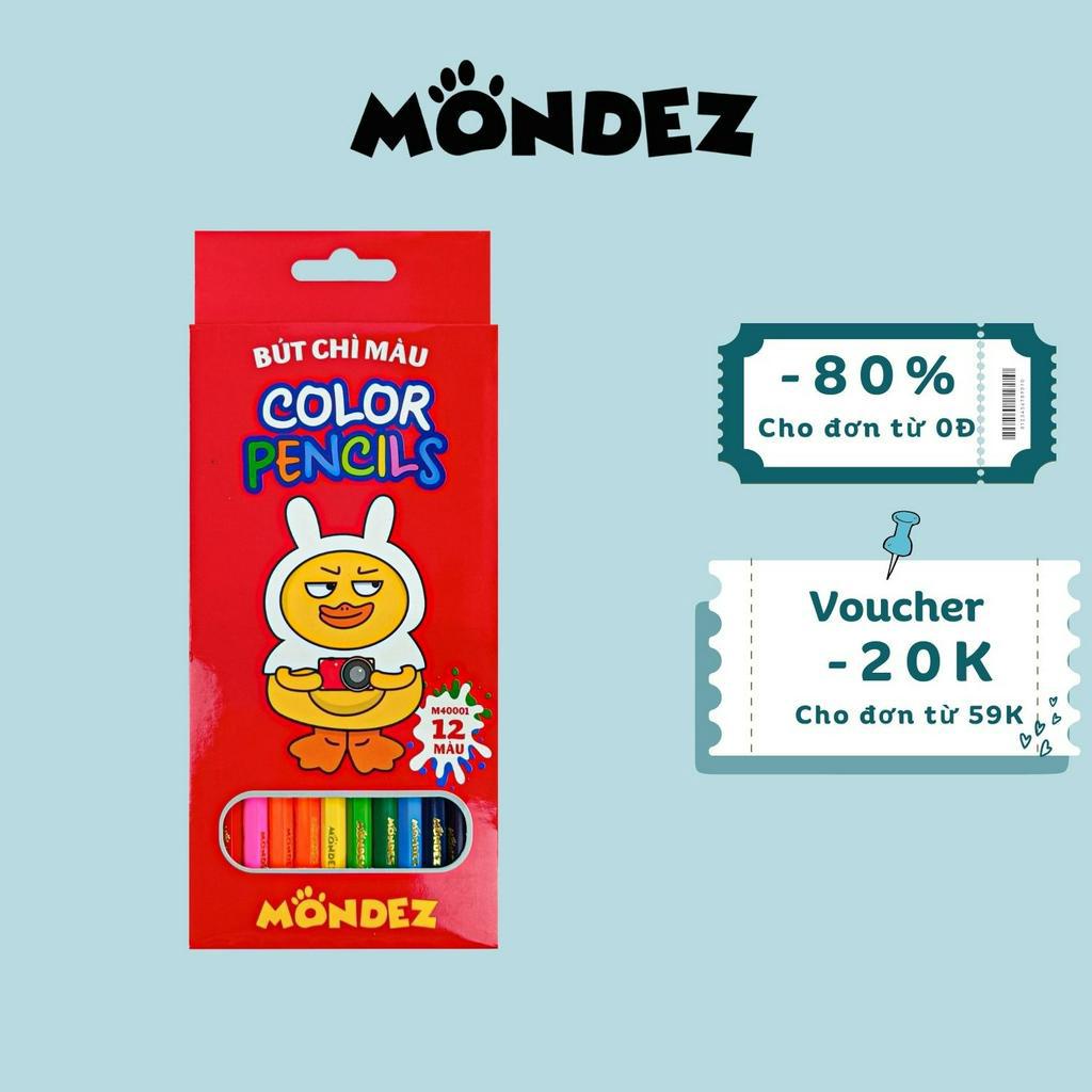 Bút Chì Màu 12 -24 Màu MONDEZ Màu Sắc Chuẩn, Tươi Sáng M40001/0002/0003