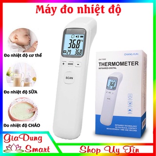Máy đo thân nhiệt Infrared có màn hình led hiển thị thông minh, Nhiệt kế điện tử đo nhiệt độ cở thể cao cấp