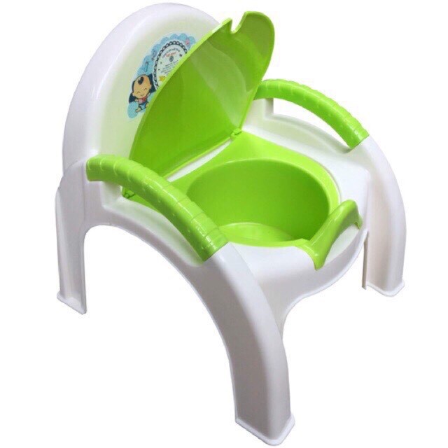 Bô Ngồi Vệ Sinh Việt Nhật 2 in 1 cho bé có nắp đậy và tựa lưng