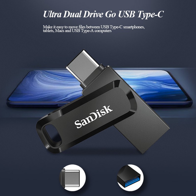 Ổ Cứng Sandisk Ultra Dual Drive Go 128gb Usb 3.1 Gen 1 Type C 150mbps