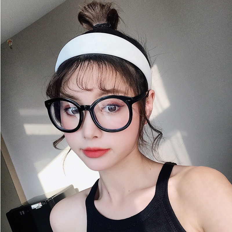 Mắt kính thời trang trong suốt chống ánh sáng xanh bảo vệ mắt dáng mặt tròn cực hot- 908