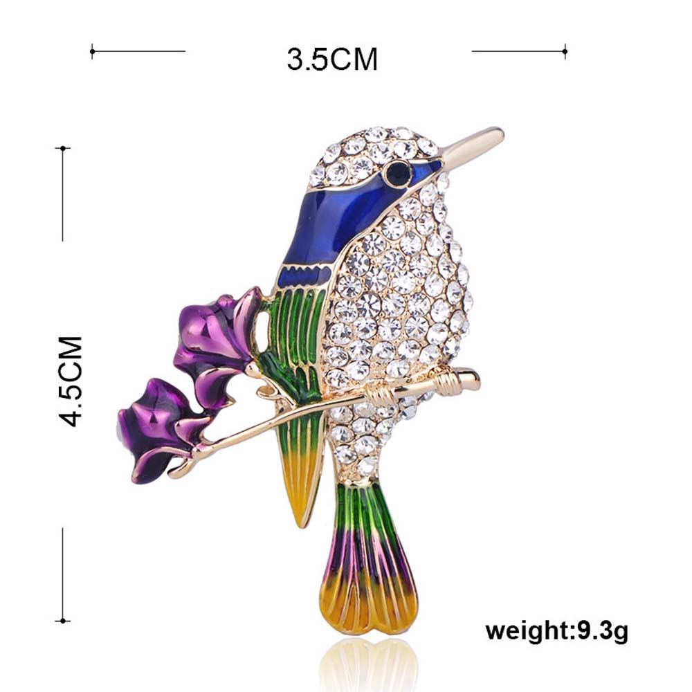 Trâm cài áo hình chim đậu cành cây