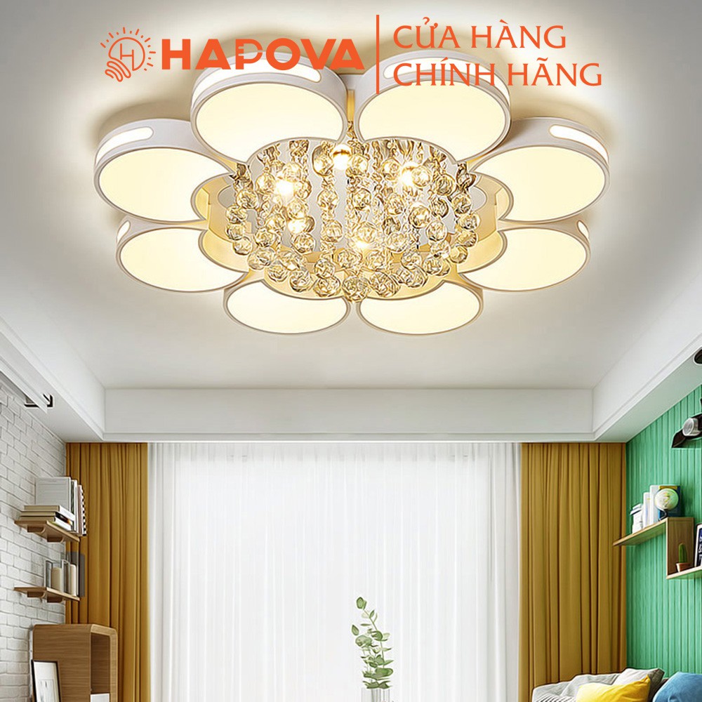 Đèn ốp trần, đèn trần phòng khách bằng pha lê HAPOVA NAVI 0903