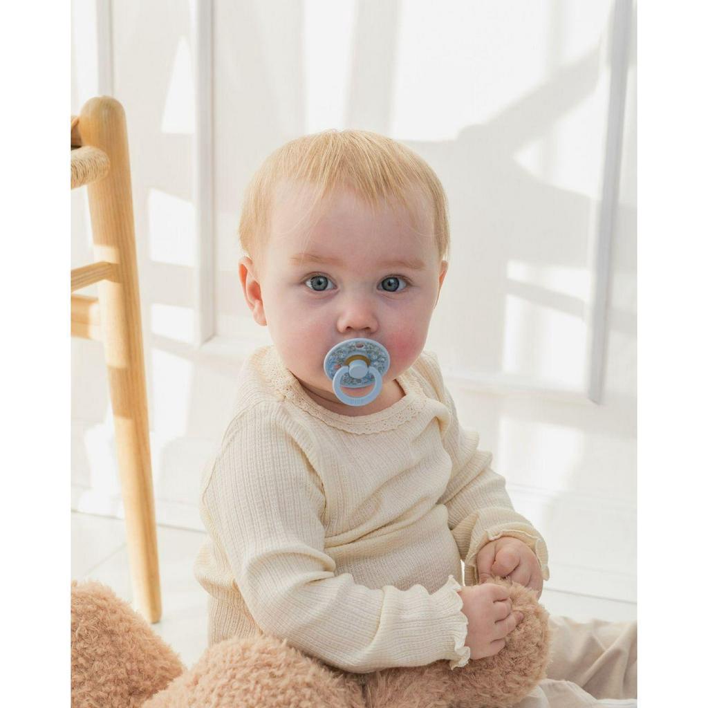 Ti giả Bibs Liberty Colour  núm tròn cao su Đan Mạch nhập khẩu chính hãng