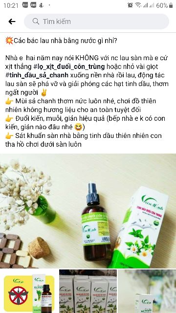 Tinh dầu đuổi côn trùng Viên Minh - khắc tinh của muỗi, gián, kiến