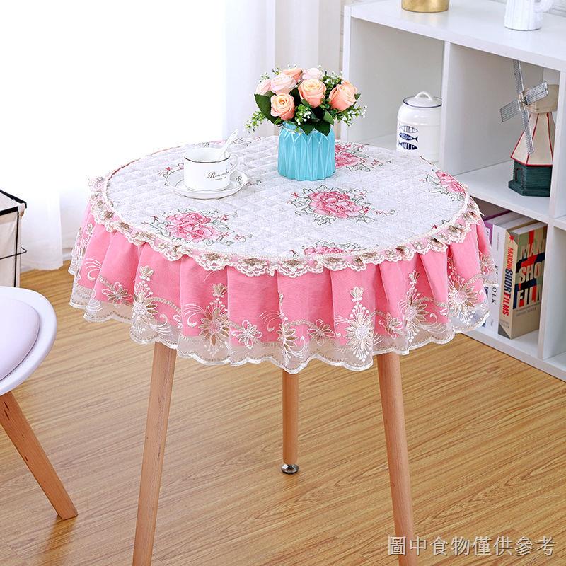 Khăn Trải Bàn Đơn Giản Trang Trí Nội Thất♚✧Khăn Trải Bàn Tròn Vải Dày Dặn Phong Cách Châu Âu