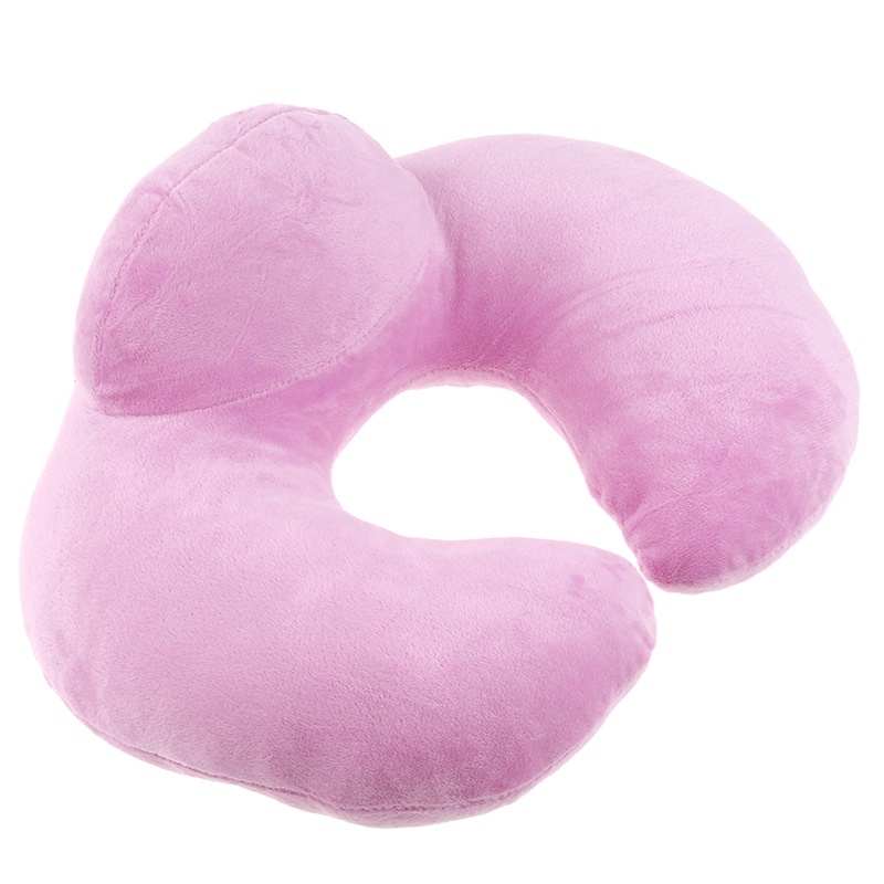 1 Gối Bơm Hơi Mềm Mại Hình Chữ U Dùng Cho Đi Du Lịch