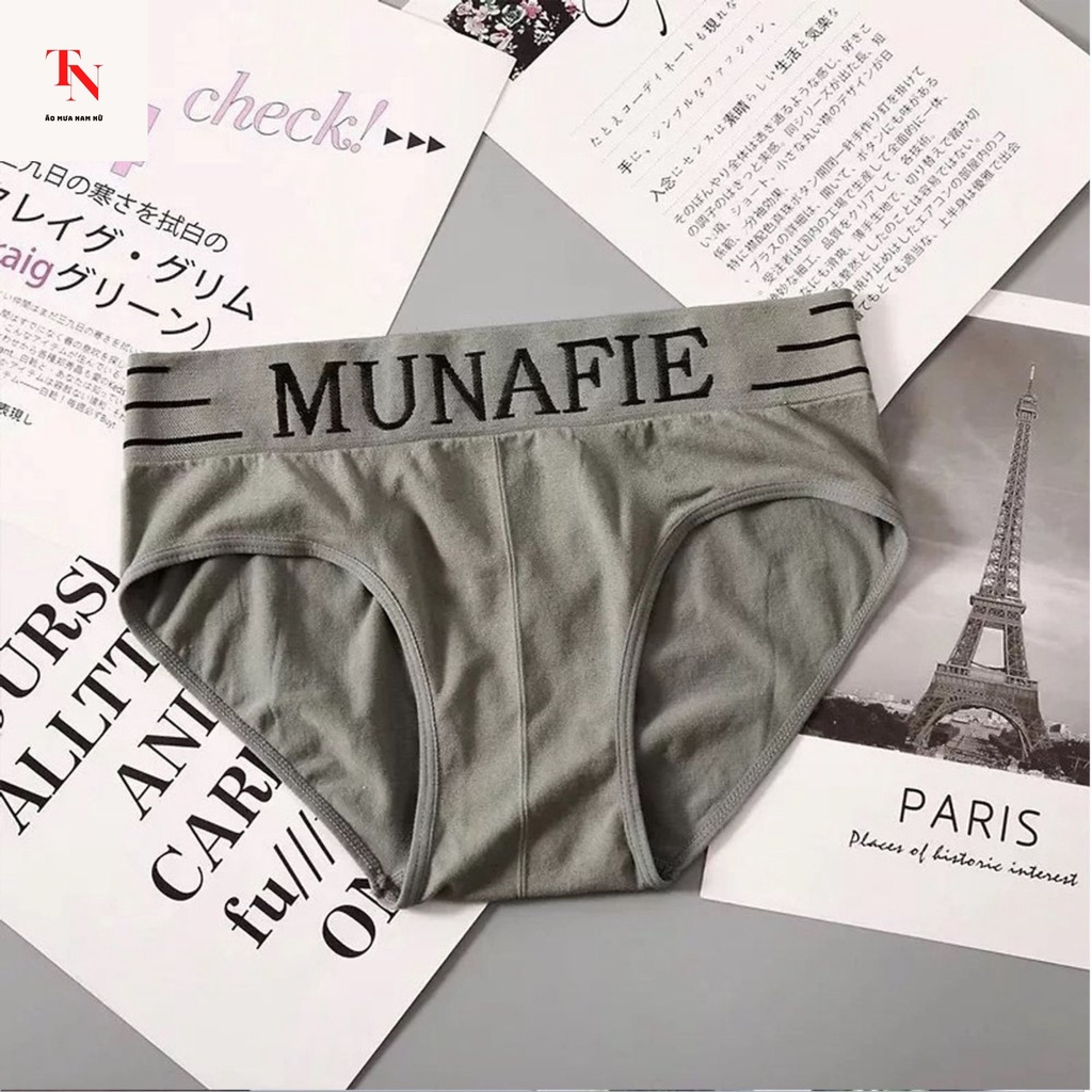 Quần lot nam tam giác Munafie cao cấp, quần sịp nam tam giác chất vải cotton kháng khuẩn, thoáng khí - Tình Ngọc Store