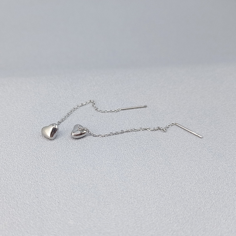 Khuyên tai thép titan mạ vàng 18k hình trái tim nhỏ chống dị ứng phong cách Hàn Quốc cho nữ