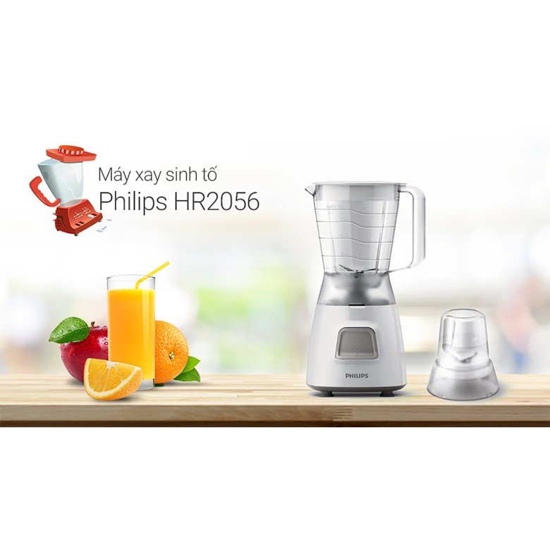 [Mã ELHA22 giảm 6% đơn 300K] Máy Xay Sinh Tố chính hãng Philips HR2056 ( Trắng )