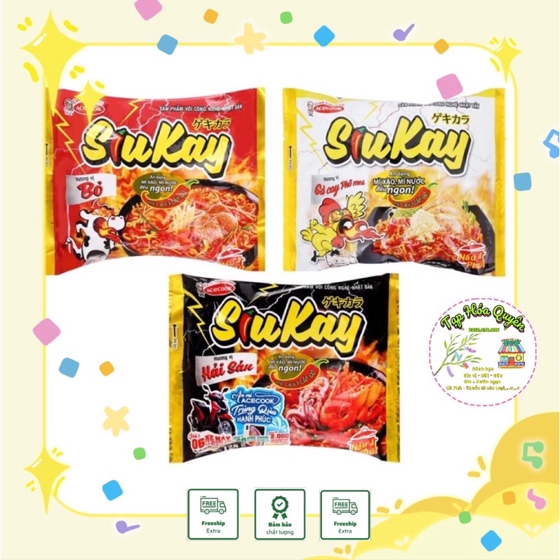 [1 Gói] Mì SiuKay Các Vị 129G [Bò, Hải Sản, Gà PhôMai] | BigBuy360 - bigbuy360.vn