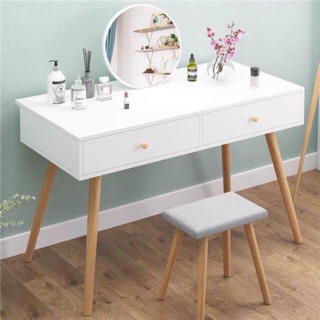 BÀN TRANG ĐIỂM PHONG CÁCH HIỆN ĐẠI, CHÂN GỖ TỰ NHIÊN (80*40*73cm)