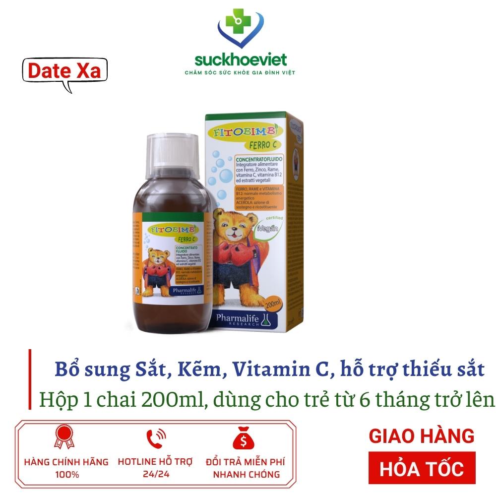 FitoBimbi Ferro C bổ sung sắt và kẽm cho bé chai 200ml, tăng đề kháng, miễn dịch cho bé