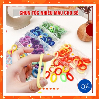 Set 3 chiếc Chun tóc tròn co dãn nhiều màu dễ thương cho bé