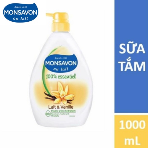 Sữa tắm Monsavon chiết xuất sữa và hoa vani 1000ml-[FREE SHIP] TỪ ĐƠN 50K