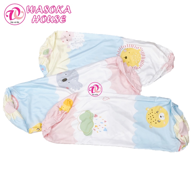 Vỏ gối ôm cho bé vải tencel mềm mát, dài 70-90cm họa tiết ngộ nghĩnh đáng yêu