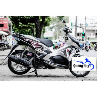 Tem trùm air blade đen trắng hoa văn đời 2016-2019, độ team trùm ab dán phủ dàn áo xe đen trắng hoa văn rẻ đẹp
