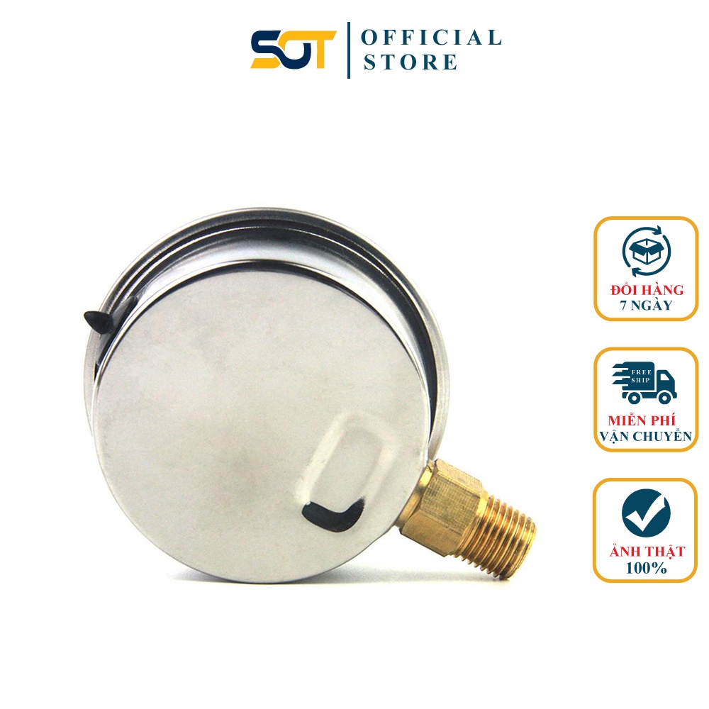 Đồng hồ đo áp suất khí nén HV, hơi mặt 100mm DẦU