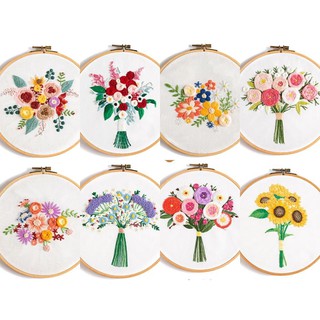 Kit thêu bó hoa đồng giá (nhiều mẫu)