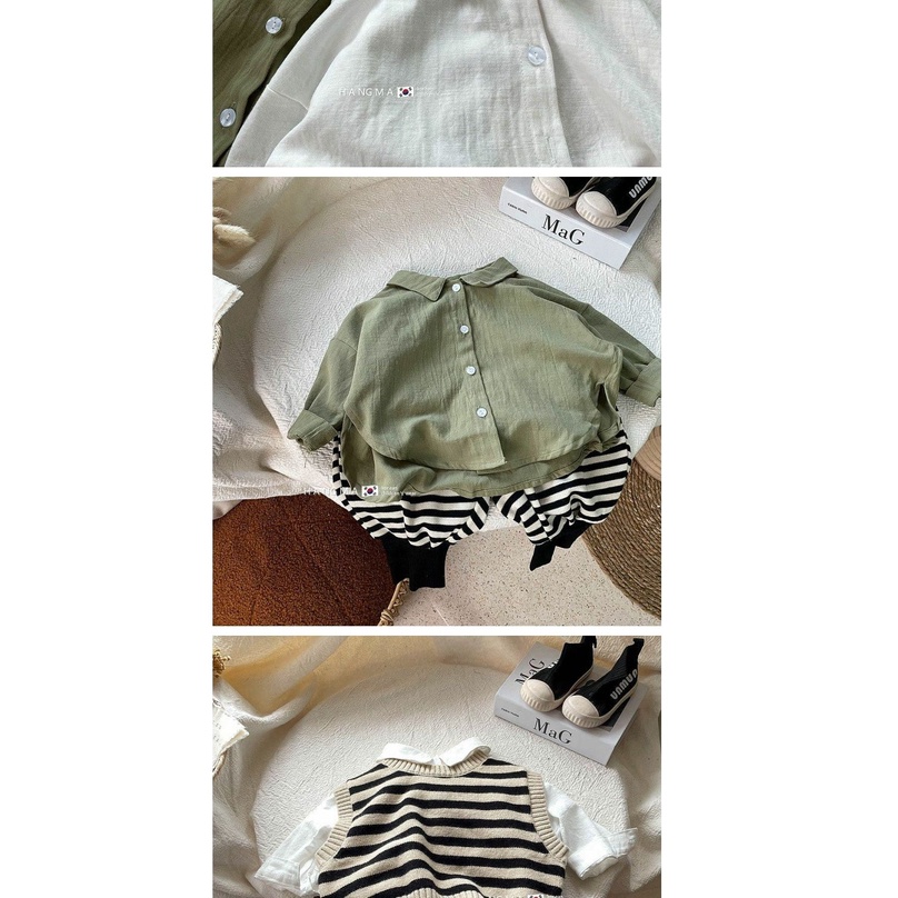 Áo Sơ Mi Dáng Rộng Thời Trang Mùa Xuân Mới 2022 Dành Cho Bé Trai