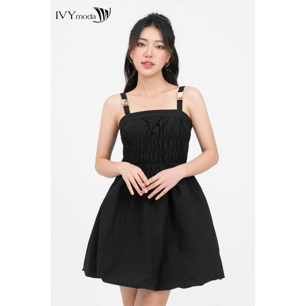 Đầm balloon nhún eo nữ IVY moda MS 41B9477