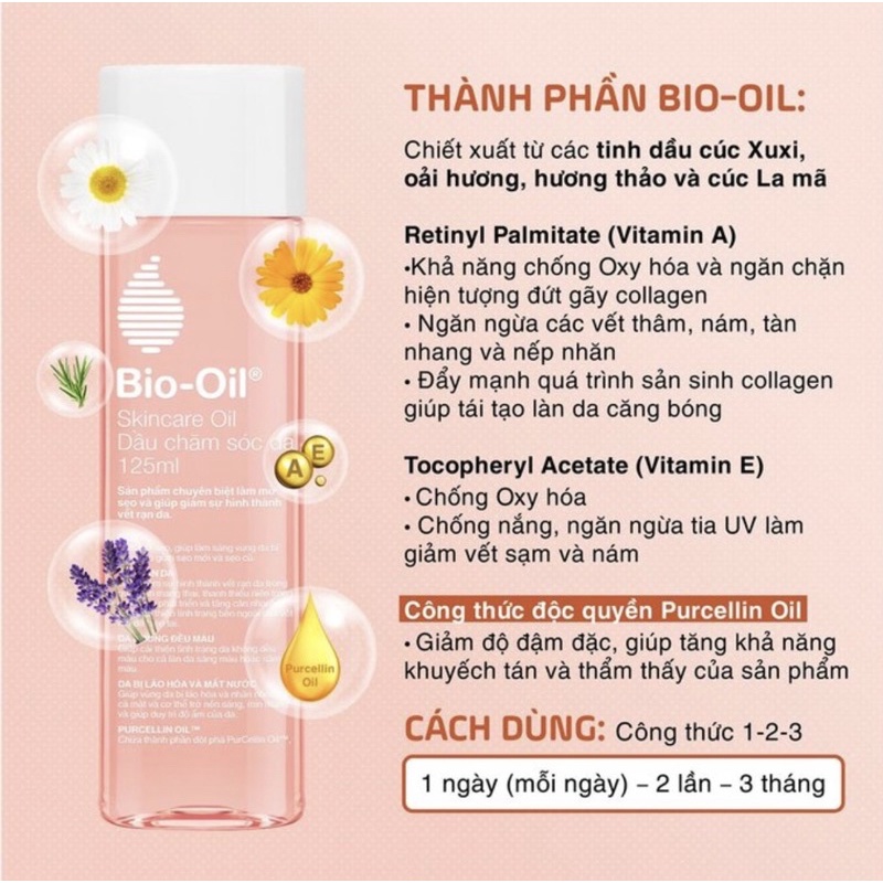 TINH DẦU BIO-OIL CHĂM SÓC DA