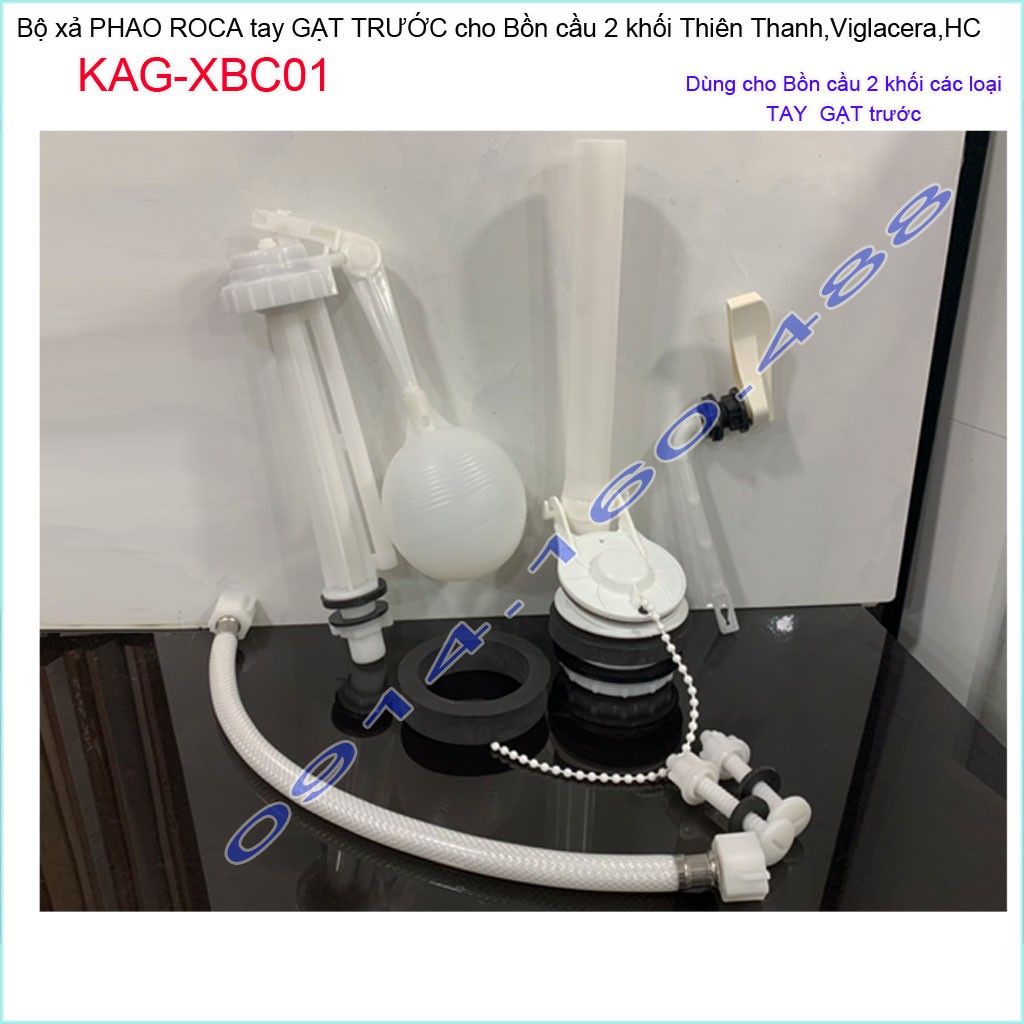 Bộ xả cầu gạt phổ thông 2 khối KAG-XBC01 trọn bộ best sales the toilet flush bộ xả cầu gạt xả mạnh thoát nước nhanh